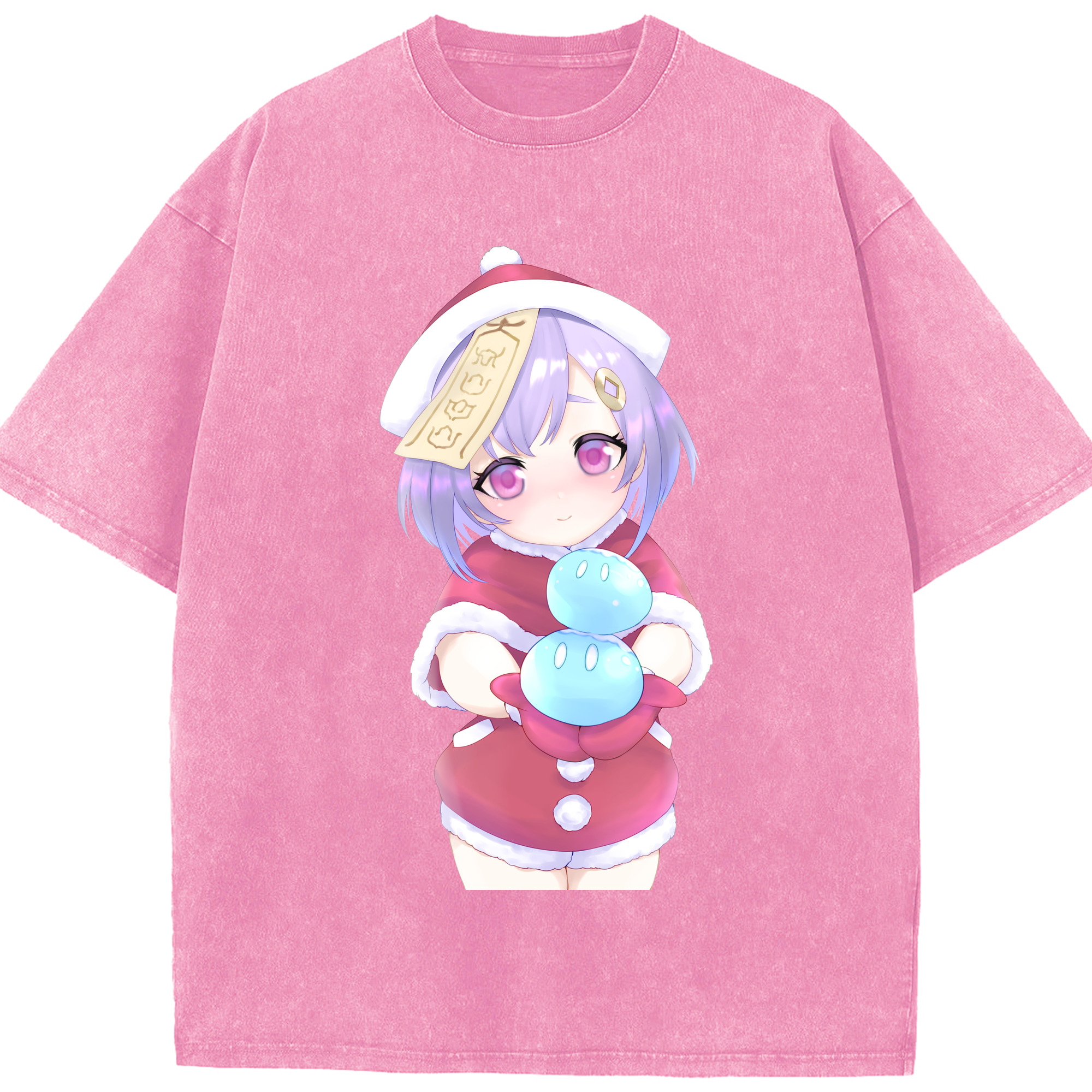 げんし神 七七 なな  genshin Nana 綿100% ヴィンテージ風 半袖Tシャツ（フロントプリント）